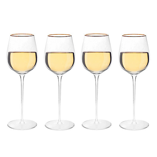 Alternate image 1 for Olivia & Oliver™ Madison Gold White Wine Glasses (Set of 4)