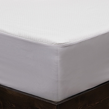 eLuxurySupply&reg; Dimpled Waterproof Queen Mattress Protector in White. View a larger version of this product image.