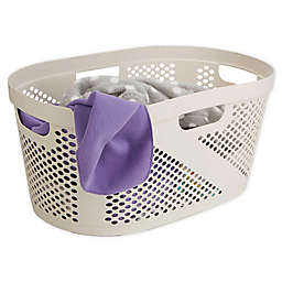 Mind Reader 40-Liter Laundry Storage Basket in Ivory White