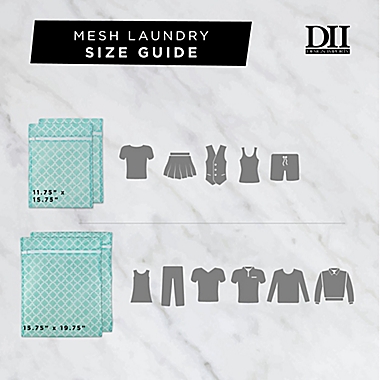 Design Imports 6-Piece Mesh Laundry Bag A Set in Aqua Lattice. View a larger version of this product image.