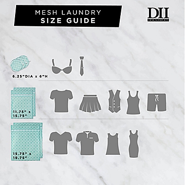 Design Imports 6-Piece Mesh Laundry Bag F Set in Aqua Lattice. View a larger version of this product image.