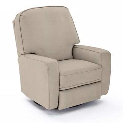 Best Chairs Custom Bilana Swivel Glider Recliner in Tan ...