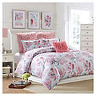 Alternate image 0 for Soft Floral Reversible Full Comforter Set in Pink/Grey