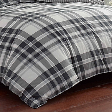 Eddie Bauer&reg; Coal Creek Reversible King Comforter Set in Chrome. View a larger version of this product image.
