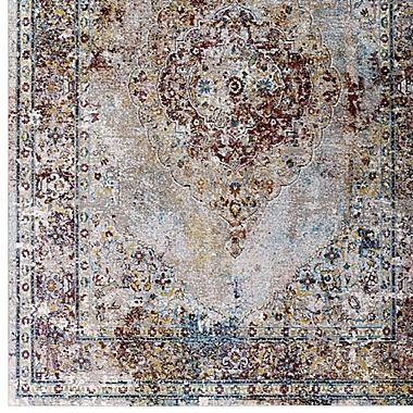 Modway Merritt Floral Persian Medallion 4&#39; x 6&#39; Multicolor Area Rug. View a larger version of this product image.