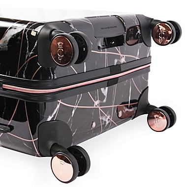 Juicy Couture&reg; 3 -Piece Hardside Spinner Luggage Set in Black Marble. View a larger version of this product image.