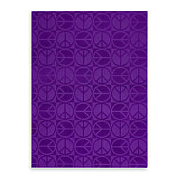 Garland Large Peace Rug in Purple