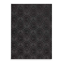 Garland Large Peace Rug in Black