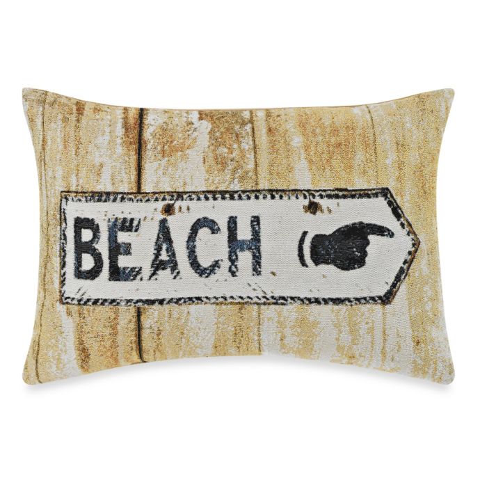Beach Sign Oblong Throw Pillow Bed Bath & Beyond