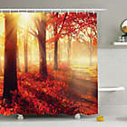Alternate image 0 for Ambesonne Fall Foliage 75-Inch Shower Curtain in Yellow/Orange