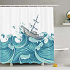 Alternate image 0 for Ambesonne Nautical 70-Inch Shower Curtain in Aqua/Taupe