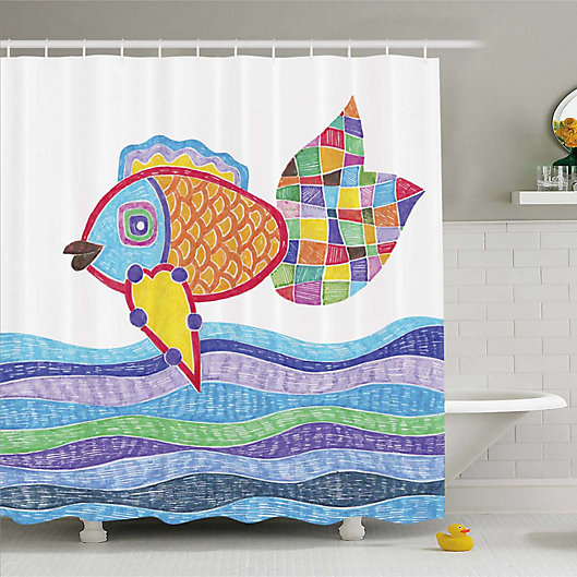 Fish Shower Curtain Bed Bath Beyond, Kids Fish Shower Curtain