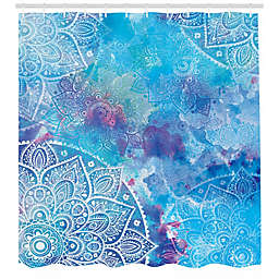 Ambesonne Mosaic 69-Inch x 75-Inch Shower Curtain in Blue/Purple