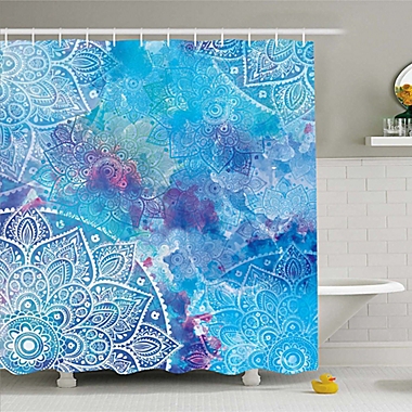 Ambesonne Mosaic 69-Inch x 84-Inch Shower Curtain in Blue/Purple. View a larger version of this product image.