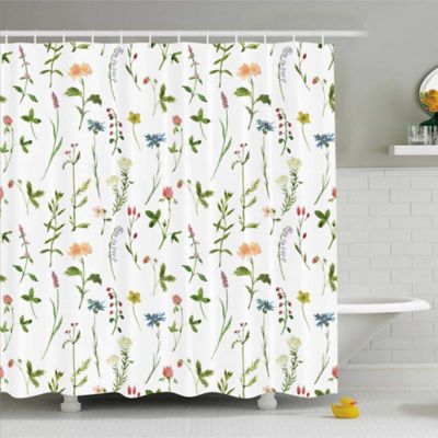 Colorful Fls Shower Curtain Bed, Botanical Shower Curtain Cotton