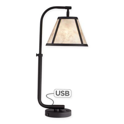 Pacific Coast&reg; Lighting Hayden Table Lamp in Black with USB Port