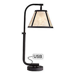 Pacific Coast® Lighting Hayden Table Lamp in Black with USB Port