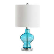 Jonathan Y Mer LED Table Lamp in Aqua with Drum Shade