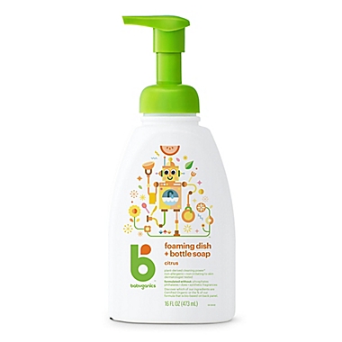 Babyganics&reg; 16 oz. Citrus Foaming Dish & Bottle Soap. View a larger version of this product image.