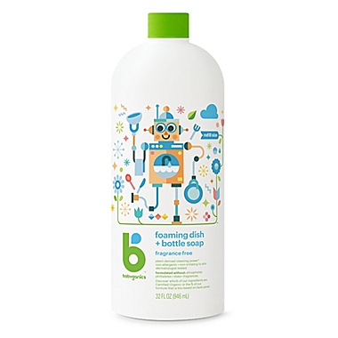 Babyganics&reg; 32 oz. Fragrance-Free Foaming Dish & Bottle Soap Refill. View a larger version of this product image.