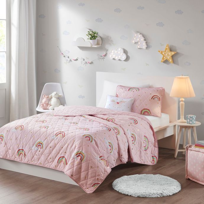 Mi Zone Kids Alicia Reversible Coverlet Set In Pink Bed Bath
