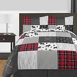 Sweet Jojo Designs® Rustic Patch Full/Queen Bedding Set in Red/Black