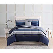 Carlyle Reversible Twin Comforter Set in Blue