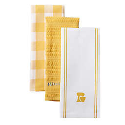 KitchenAid® Mixer Kitchen Towels in Yellow (Set of 3)