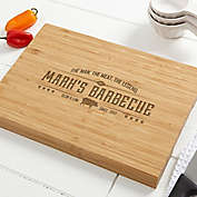 The Man, The Meat, The Legend Personalized Bamboo Cutting Board