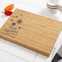 Snowflakes 10-Inch x 14-Inch Bamboo Cutting Board