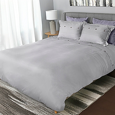 Tempur-Pedic&reg; Cool Luxury King Duvet Cover in Silver. View a larger version of this product image.