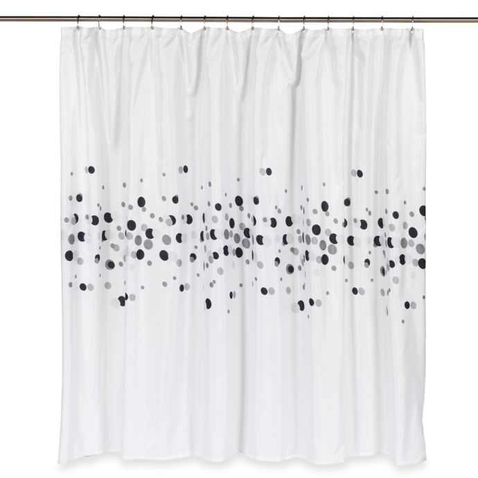 Dots 108-Inch x 72-Inch Fabric Shower Curtain | Bed Bath & Beyond