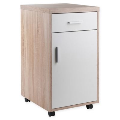 Winsome Kenner Mobile Storage Cabinet with Drawer in Brown