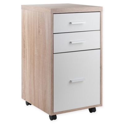 Winsome Trading Kenner 3-Drawer Mobile File Cabinet in Brown