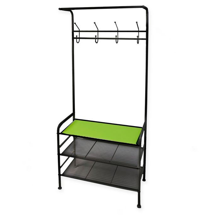 Mind Reader 3 Tier Coat And Shoe Rack In Black Bed Bath Beyond