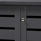 Alternate image 7 for Baxton Studio Totty 3-Door Shoe Cabinet in Dark Grey