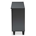 Alternate image 6 for Baxton Studio Meryl 3-Door Shoe Cabinet in Dark Grey