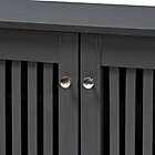 Alternate image 7 for Baxton Studio Meryl 3-Door Shoe Cabinet in Dark Grey