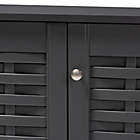 Alternate image 7 for Baxton Studio Mable 3-Door Shoe Cabinet in Dark Grey