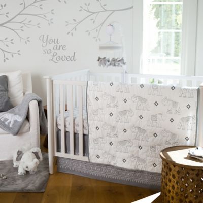 baby boy elephant crib bedding