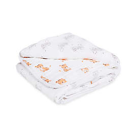 aden + anais&trade; essentials Elephant/Tiger Receiving Blanket in Orange/Grey