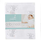 Alternate image 1 for aden + anais&trade; essentials Safari Babes Elephant Fitted Crib Sheet in Grey