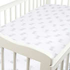Alternate image 2 for aden + anais&trade; essentials Safari Babes Elephant Fitted Crib Sheet in Grey
