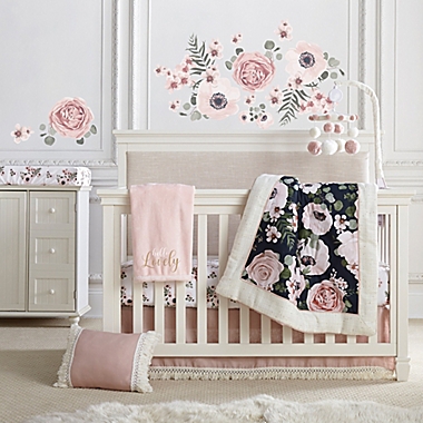 Levtex Baby&reg; Fiori Crib Bedding Collection Stroller Blanket in Blush. View a larger version of this product image.