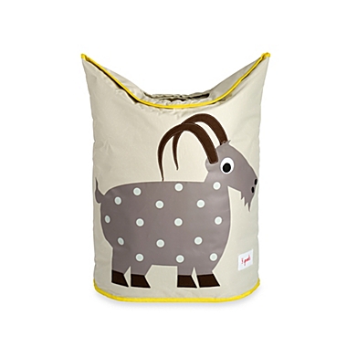 3 Sprouts Goat Laundry Hamper in Grey. View a larger version of this product image.