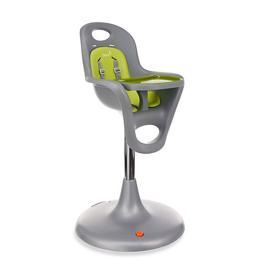Alternate image 1 for Boon Flair Pneumatic Pedestal High Chair in Grey/Green