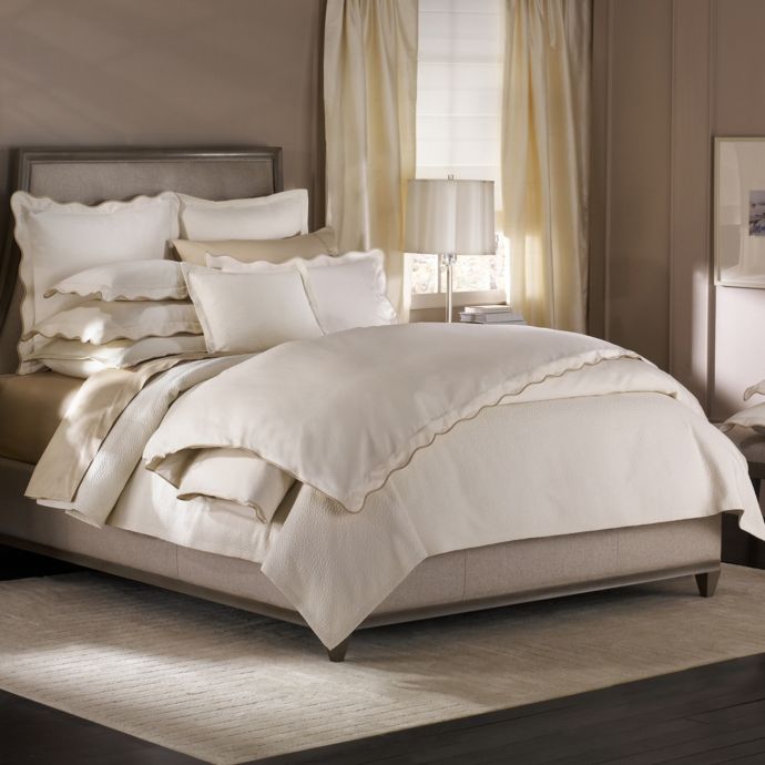 Barbara Barry Dream Peaceful Pique Duvet Cover In Moonglow Bed