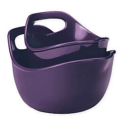Rachael Ray™ 2-Piece Ceramic Mixing Bowl Set in Purple