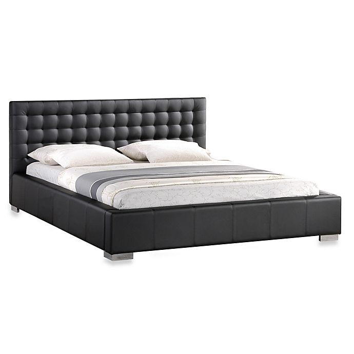 Madison Queen Platform Bed With, Queen Platform Bed With Tufted Headboard