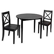 Silverwood Murphy 3-Piece Dining Set with Drop-Leaf Table